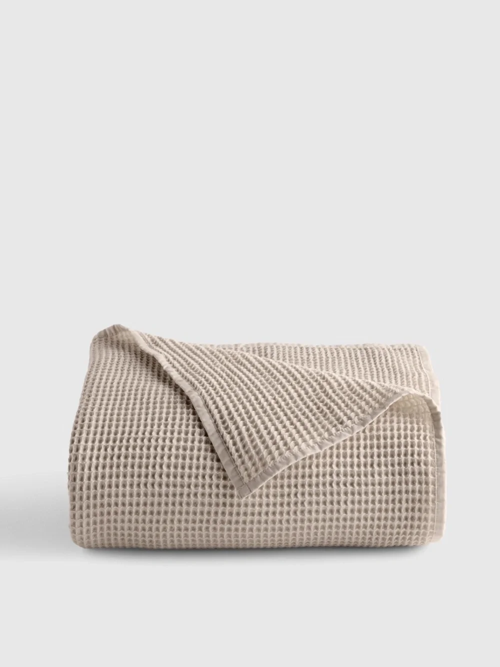 Organic Waffle Bed Blanket Dove Tan Full Queen